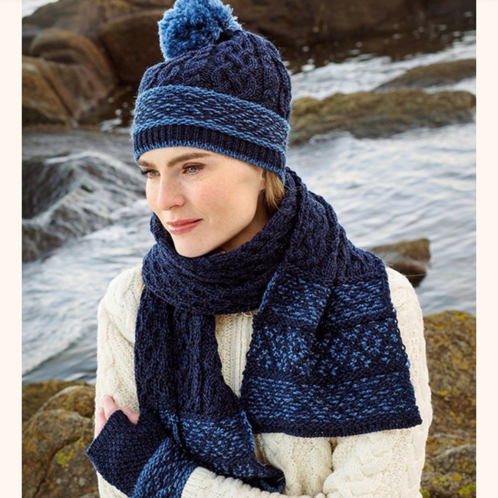 Aran Sweater Market Merino Wool Scarf NWT